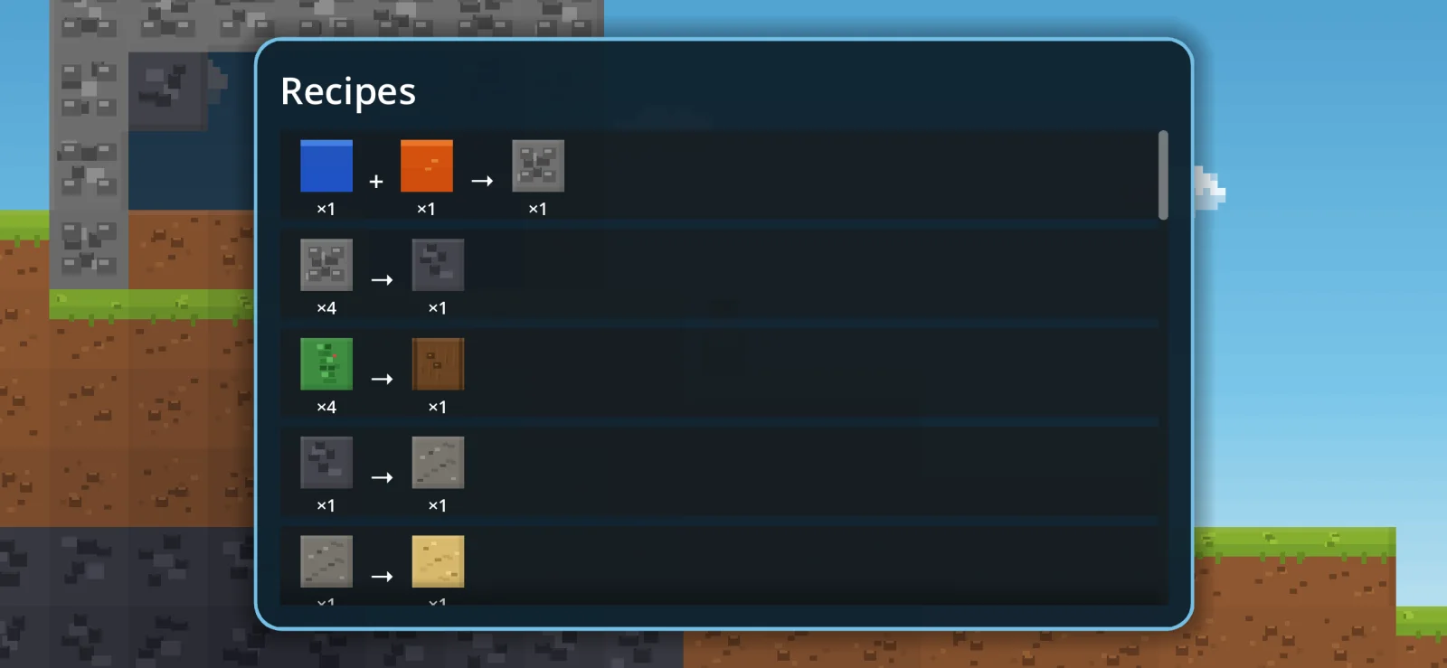 Block Crafting Game in Tiny Block