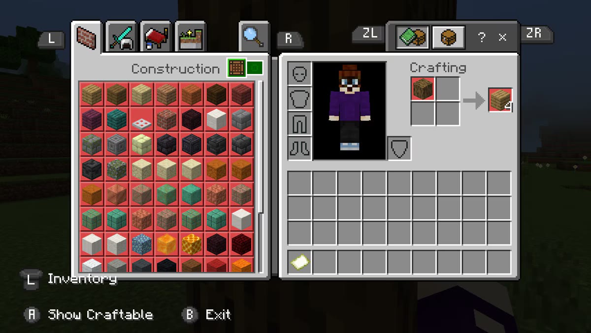 Minecraft crafting recipe book
